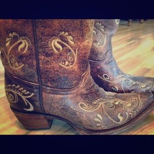Circle G leather Cowgirl Boots